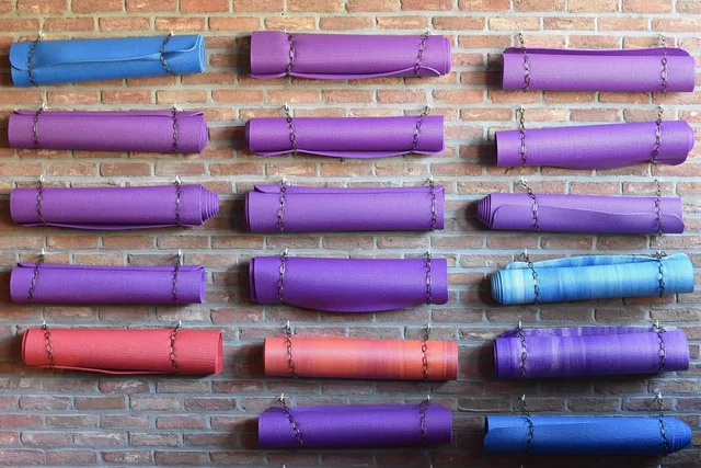 yoga mat, mats, colors, yoga, wall, relaxation, purple, international yoga day, yoga studio, yoga mat, yoga mat, yoga mat, yoga mat, yoga mat, yoga. BC Yoga Studio Class Size: How Many Mats Fit Legally?